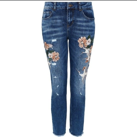 HALLHUBER stylish Asian embroidery jeans 31” waist - Picture 3 of 12